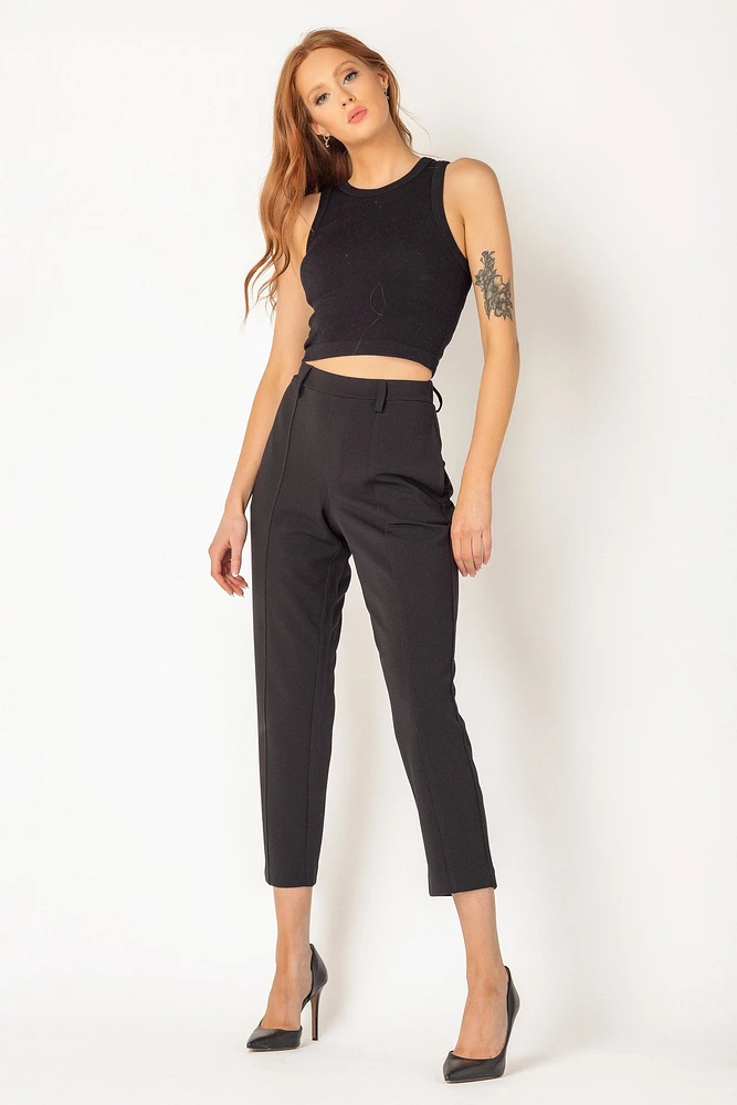 Knit Crepe High Rise Trouser