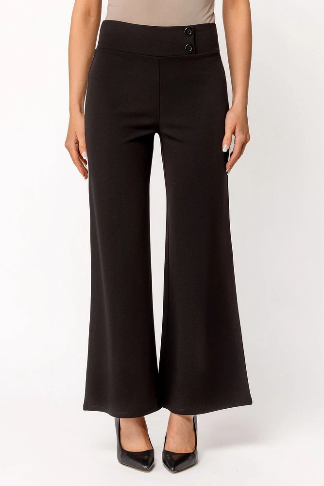 Wide Leg Pants with Short Inseam