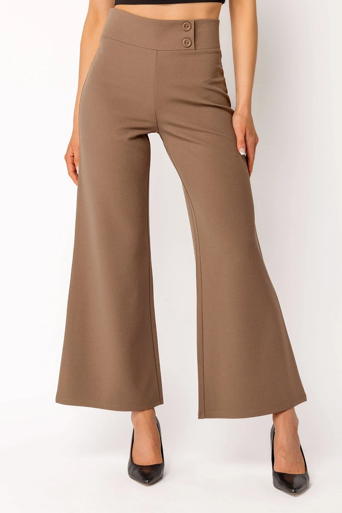 Wide Leg Pants with Short Inseam