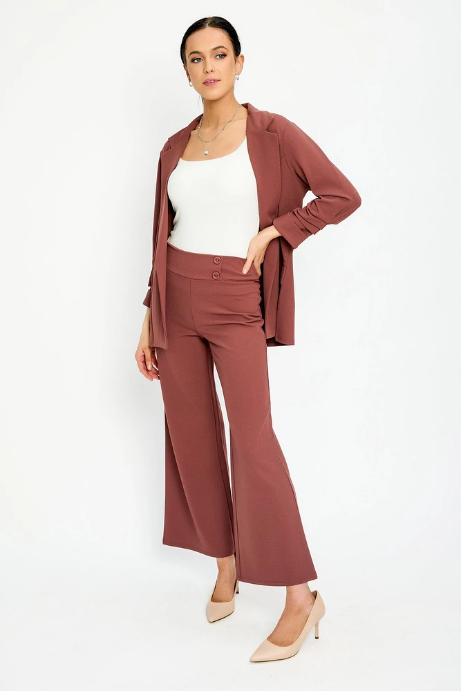 Wide Leg Pants with Short Inseam