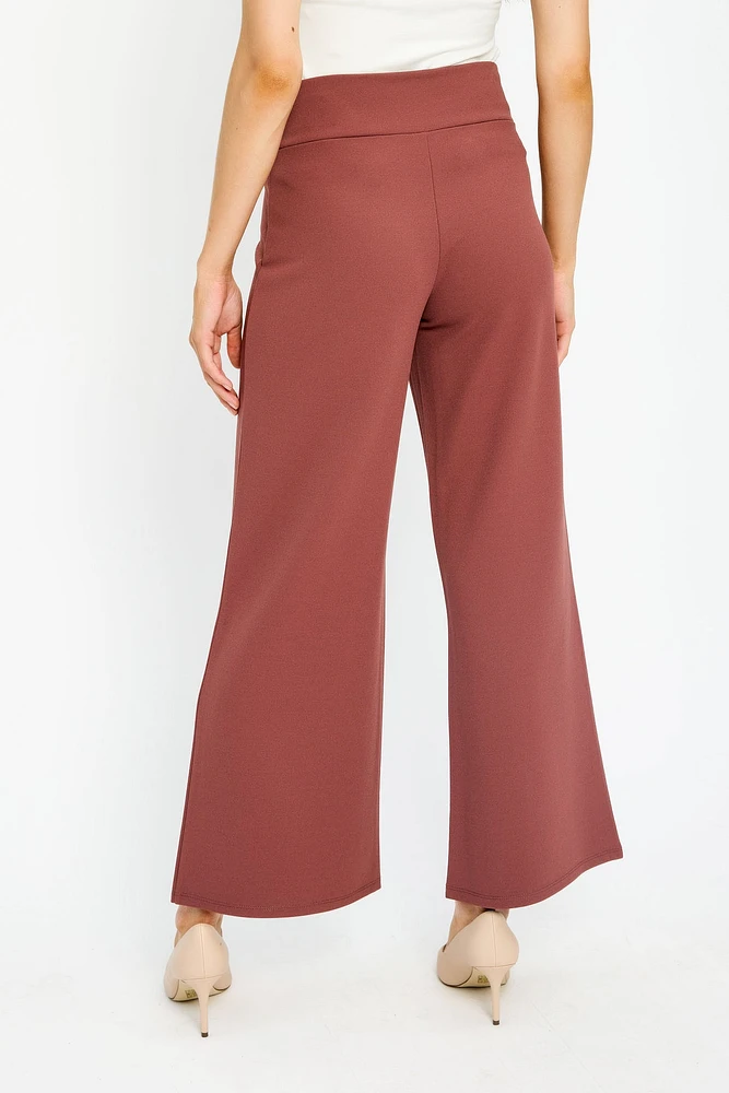 Wide Leg Pants with Short Inseam