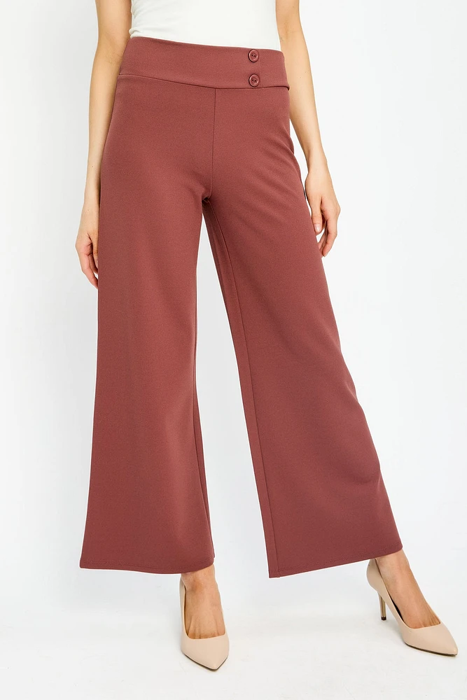 Wide Leg Pants with Short Inseam