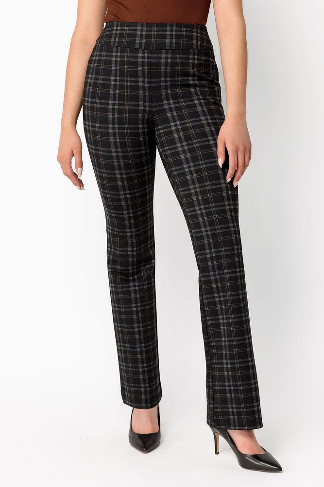 Ashtyn Plaid Seriously Slimming Bootcut Pant