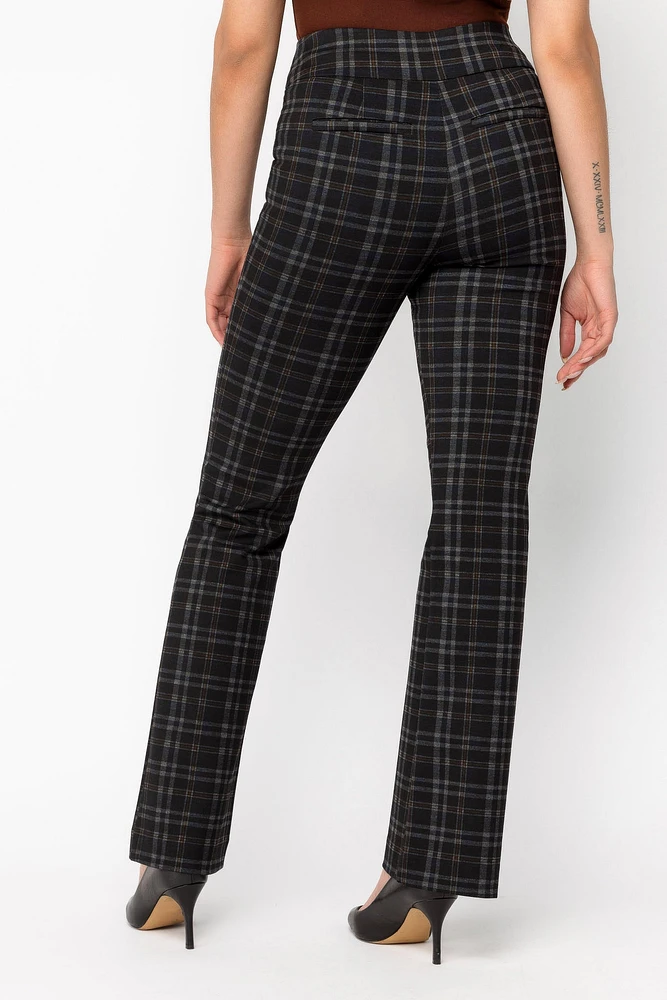 Ashtyn Plaid Seriously Slimming Bootcut Pant