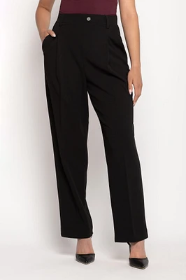 Wide-leg Pleated Pant