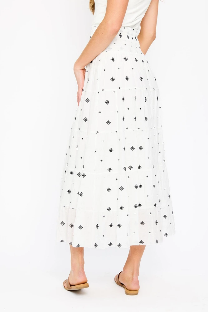Embroidered Maxi Skirt