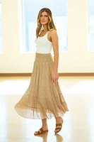 Embroidered Maxi Skirt