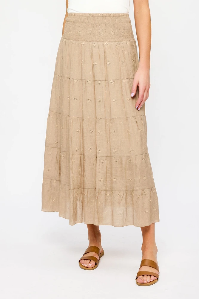 Embroidered Maxi Skirt