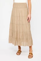 Embroidered Maxi Skirt