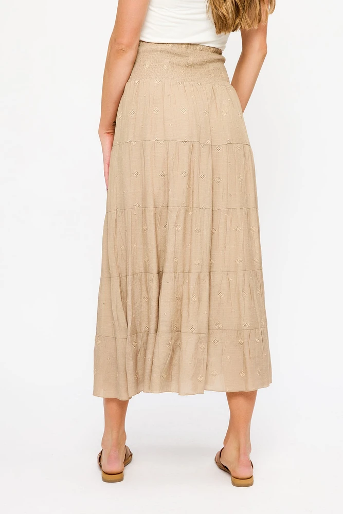 Embroidered Maxi Skirt