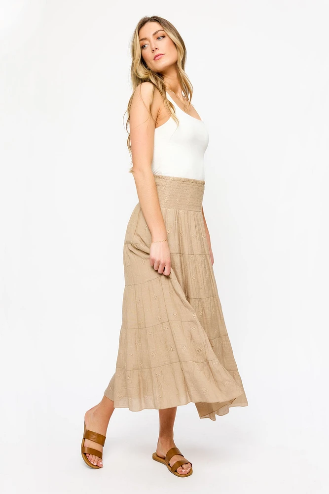 Embroidered Maxi Skirt