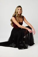Mesh Midi Party Skirt