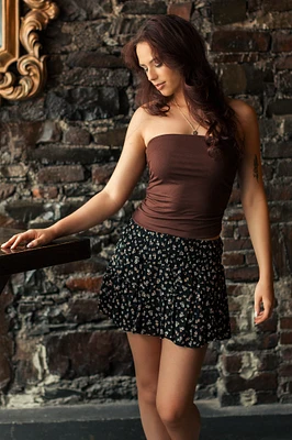 Gauze Tiered Mini Skort