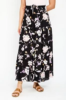 Smocked Waist Maxi Tiered Skirt
