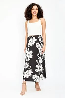 Floral Maxi Skirt with Built-In Shorts