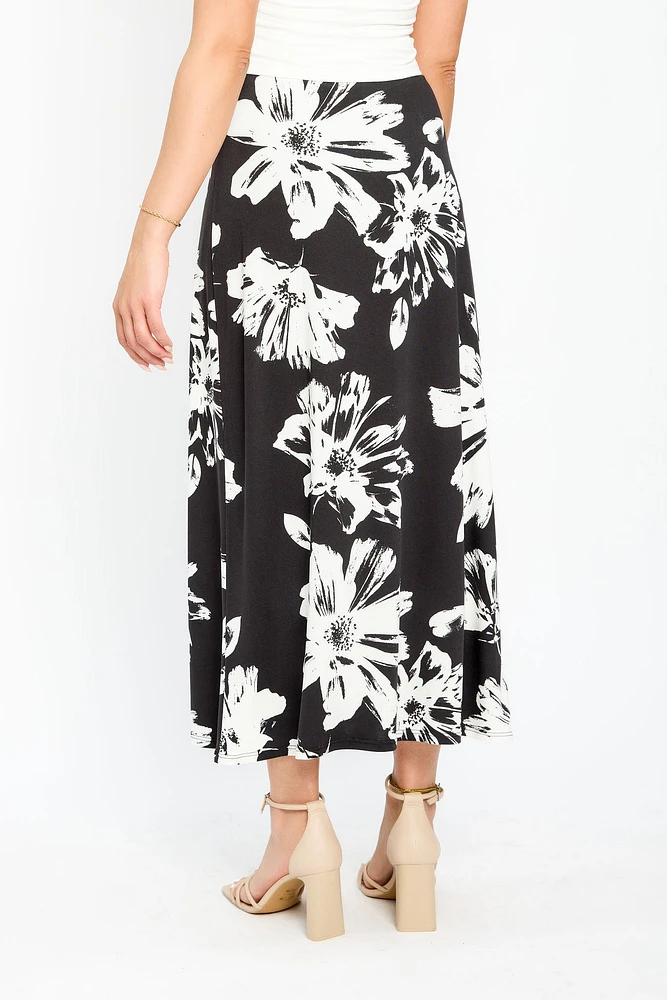 Floral Maxi Skirt with Built-In Shorts