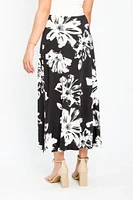 Floral Maxi Skirt with Built-In Shorts
