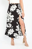 Floral Maxi Skirt with Built-In Shorts