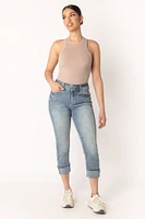 Wallflower Grace Wash Curvy High Rise Crop