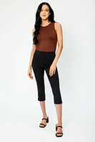 Pull-On High-Rise Capri Pant