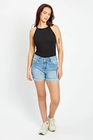 WallFlower Elle Wash Flirty Curvy High-Rise Shorts