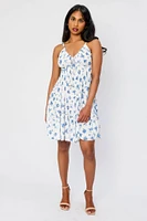 Ditsy Floral Babydoll Tiered Dress