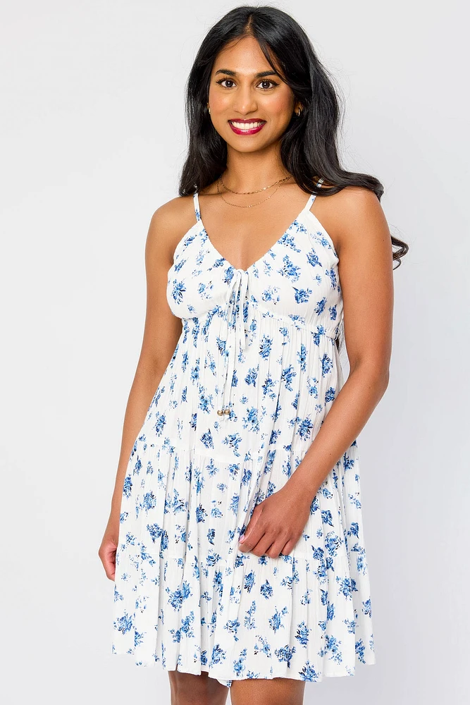 Ditsy Floral Babydoll Tiered Dress