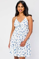 Ditsy Floral Babydoll Tiered Dress