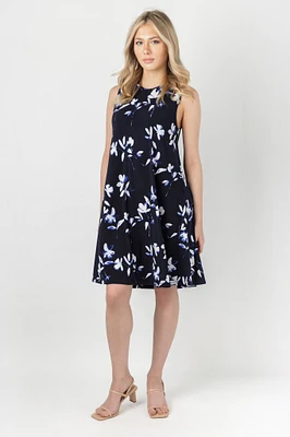 Floral Sleeveless Dress with Pockets