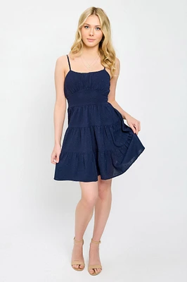 Airflow Swiss Dot Dress with Tie Back Detail