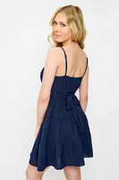 Airflow Swiss Dot Dress with Tie Back Detail