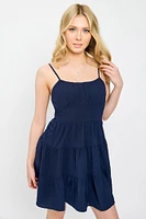 Airflow Swiss Dot Dress with Tie Back Detail