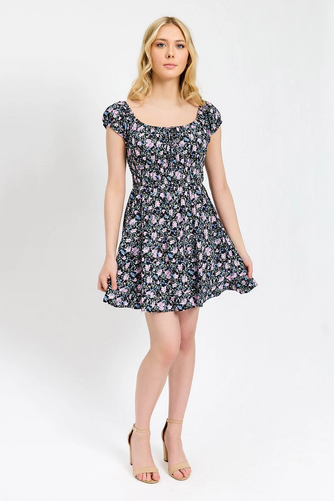 WallFlower Watercolour Floral Mini Dress