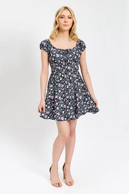 Wallflower Nikki Watercolour Floral Everyday Prairie Dress