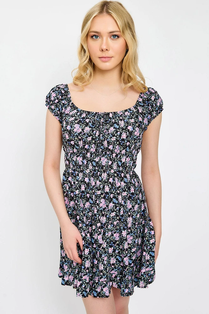 WallFlower Watercolour Floral Mini Dress