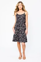 Abstract-Print Midi Dress