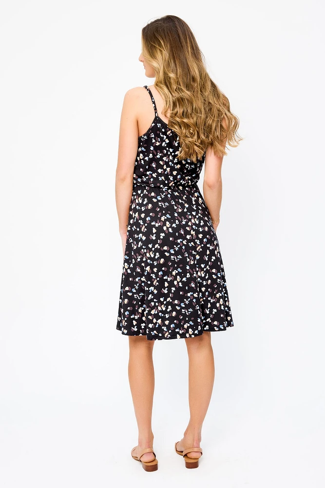 Abstract-Print Midi Dress