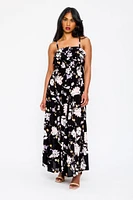 Floral Spaghetti Strap Tiered Maxi Dress