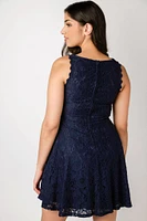 Lace Sleeveless Skater Dress