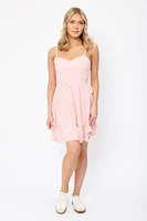 Rose Airflow Spaghetti Strap Tiered Dress