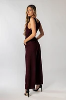 Textured Sleeveless Crossover Jumpsuit