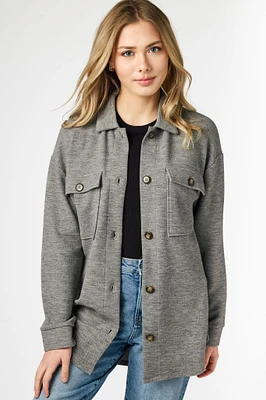 Textured Weave Long-sleeve Shirt