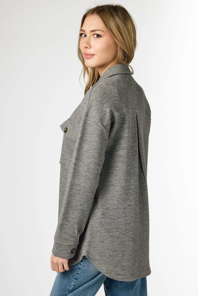 Textured Weave Long-sleeve Shirt