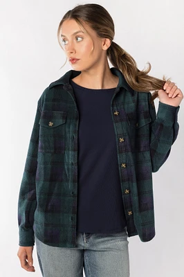 Polar Fleece shacket Heritage Plaid