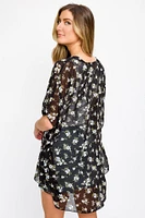 Ditsy Chiffon Kimono