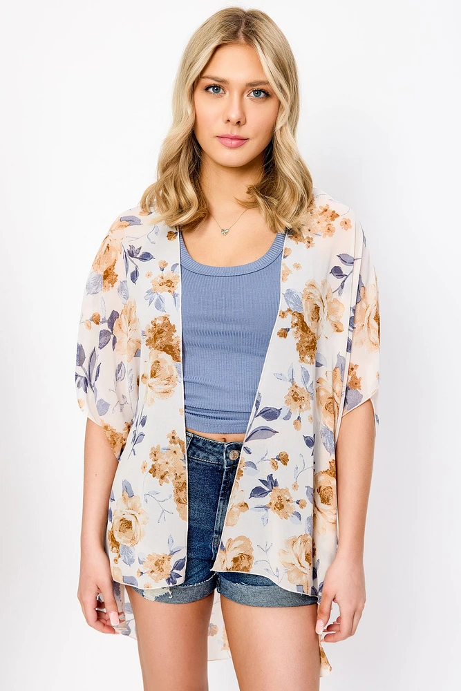 Floral Chiffon Kimono