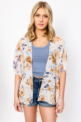 Floral Chiffon Kimono