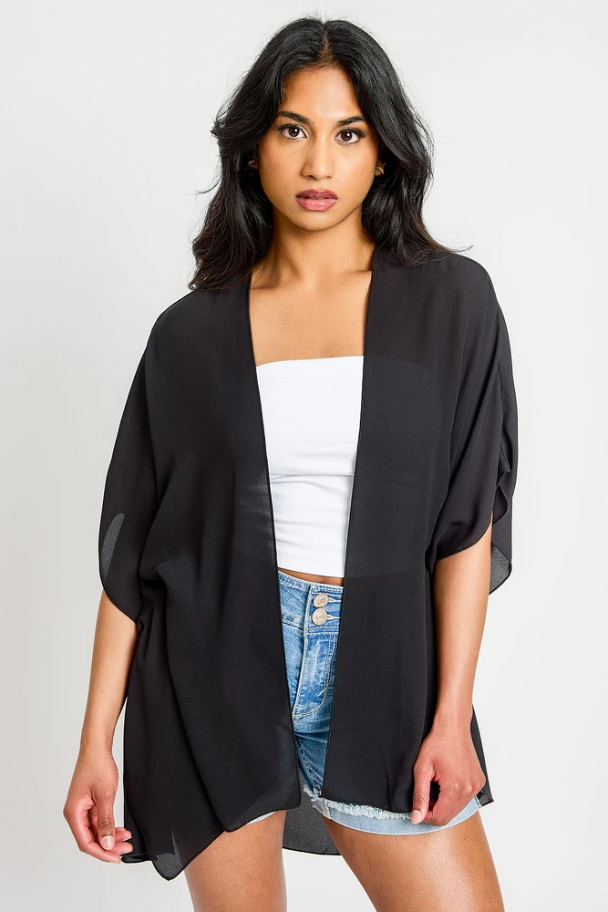 Solid Sheer Kimono