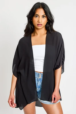 Solid Sheer Kimono
