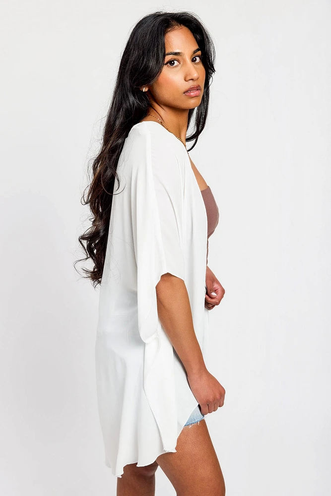 Solid Sheer Kimono